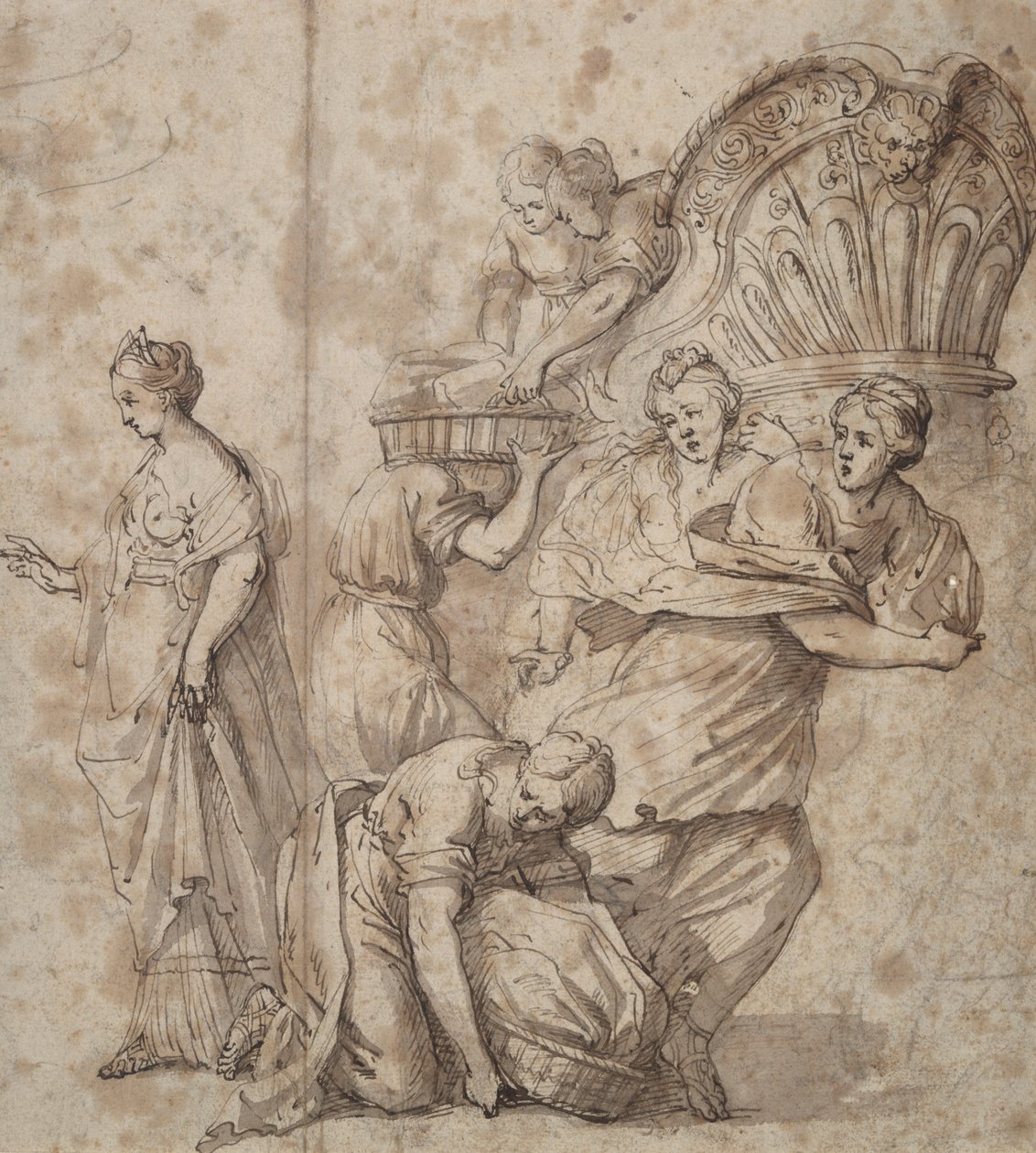 Dochters van Erichthonius door Unknown