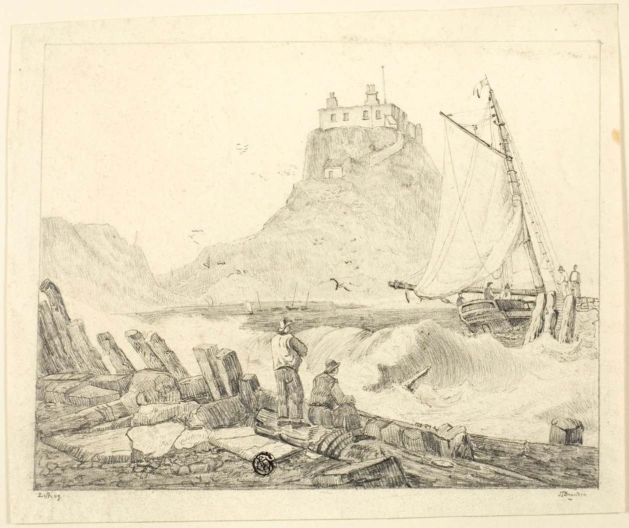 Haven met Oud Kasteel door Unknown