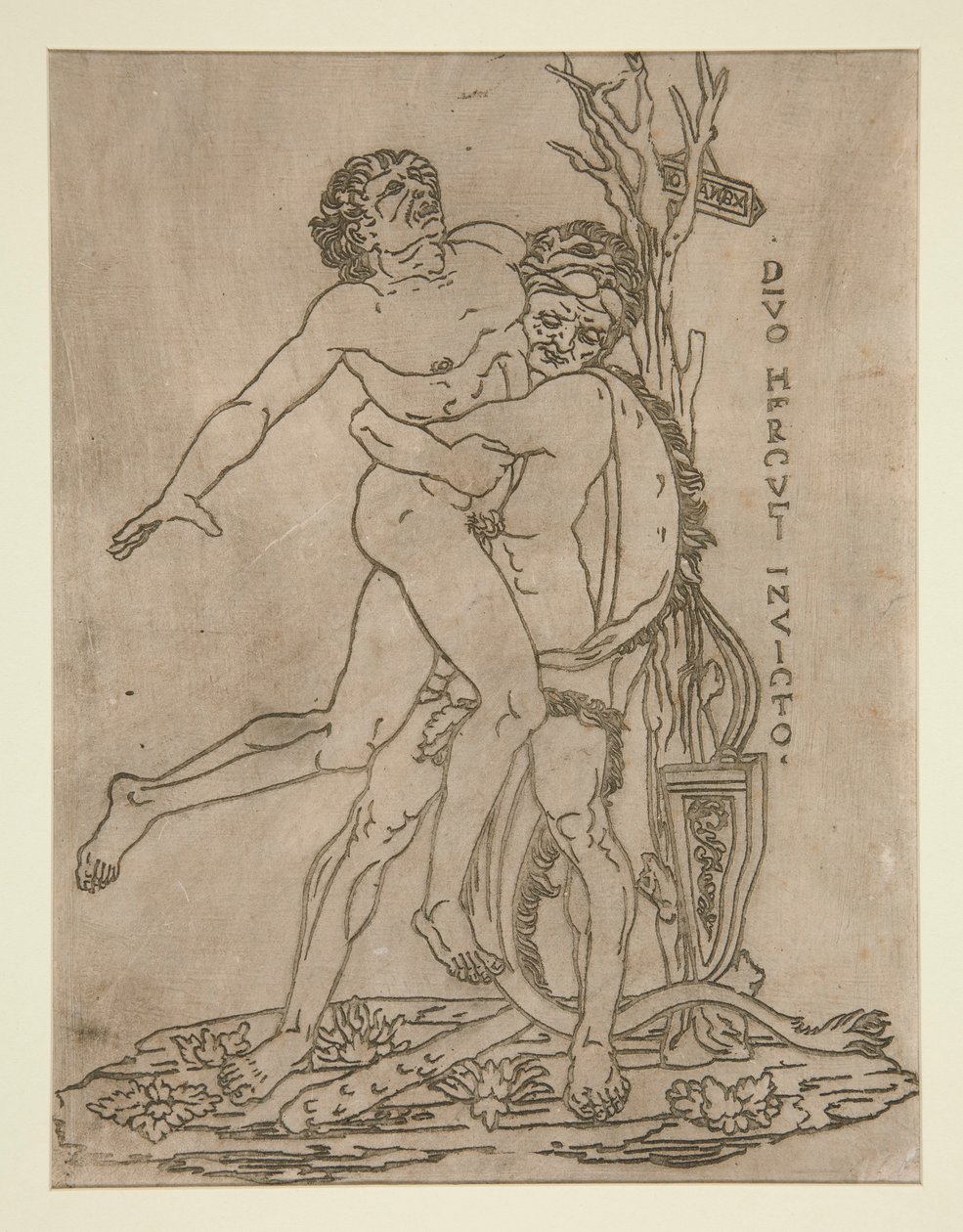 Hercules & Antaeus door Unknown