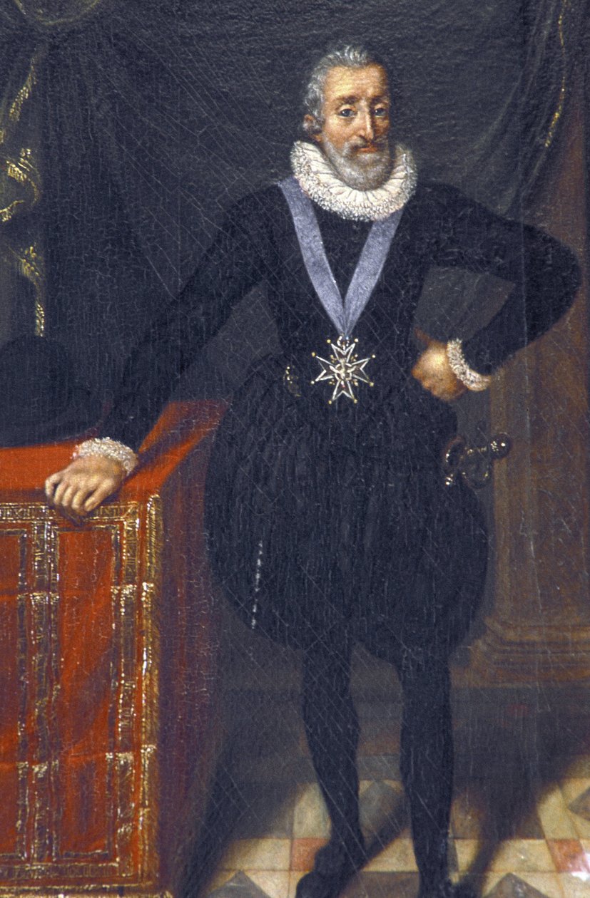 Indre & Loire N* 213 - Kasteel de Plessis-les-Tours - Portret van Hendrik IV - Franse school van de 17e eeuw door Unknown