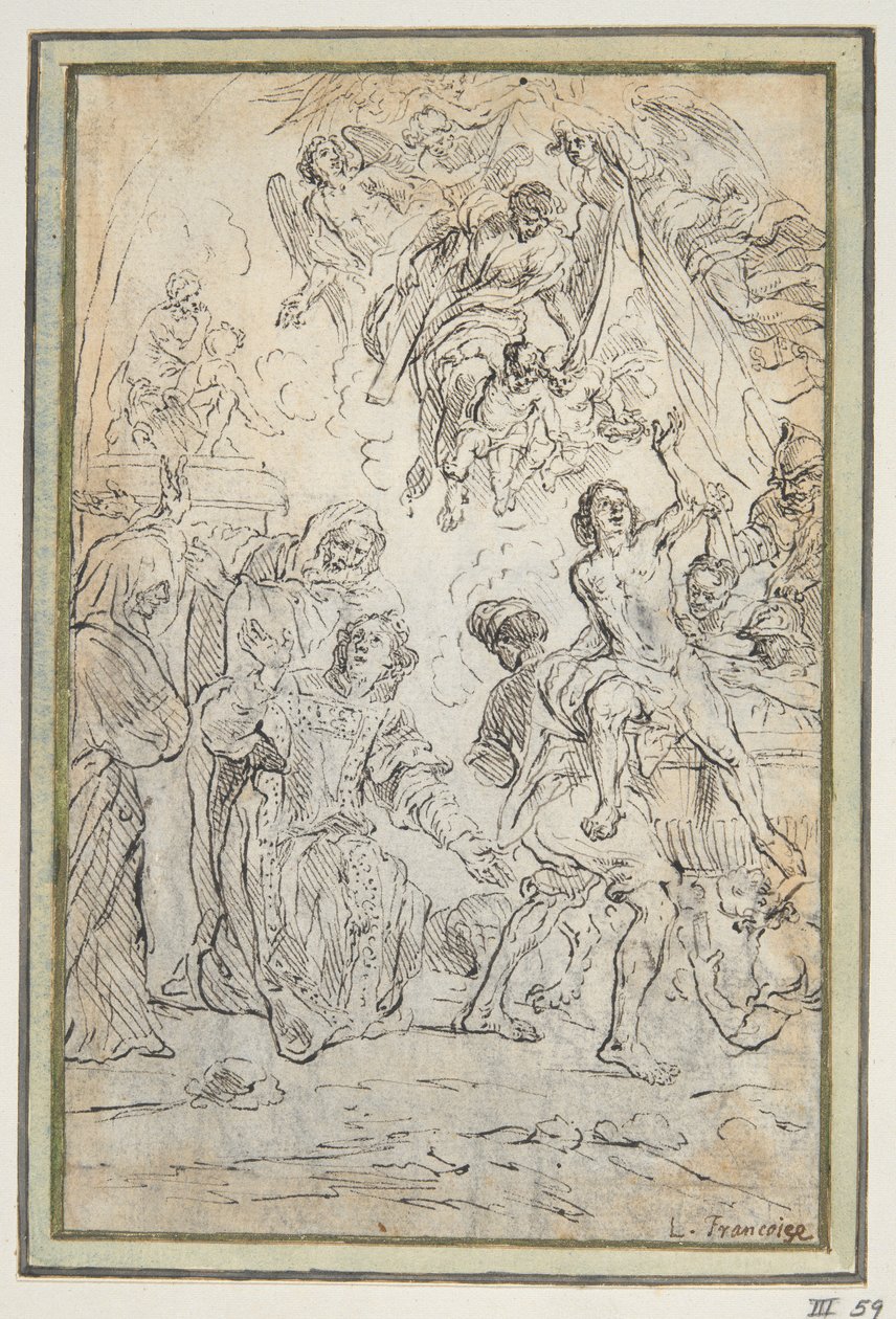 Martelaarschap van St. Johannes de Doper en St. Laurentius door Unknown
