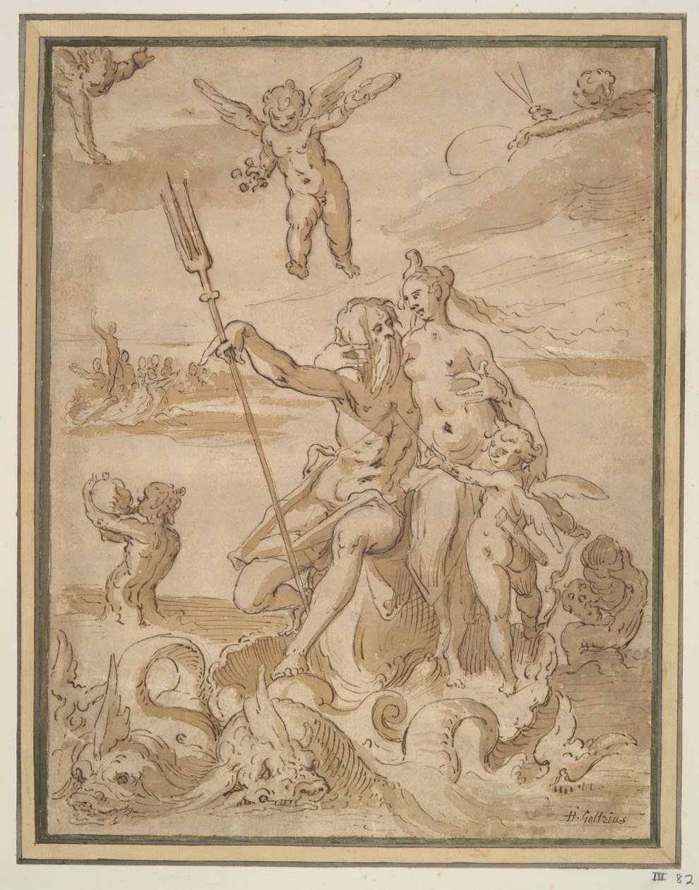 Neptunus en Amphitrite door Unknown