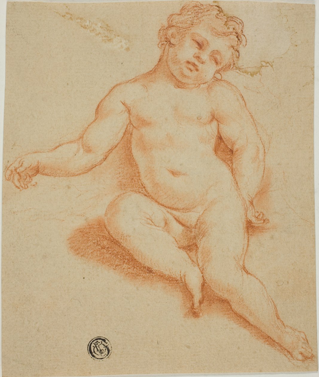 Zittende Putto door Unknown