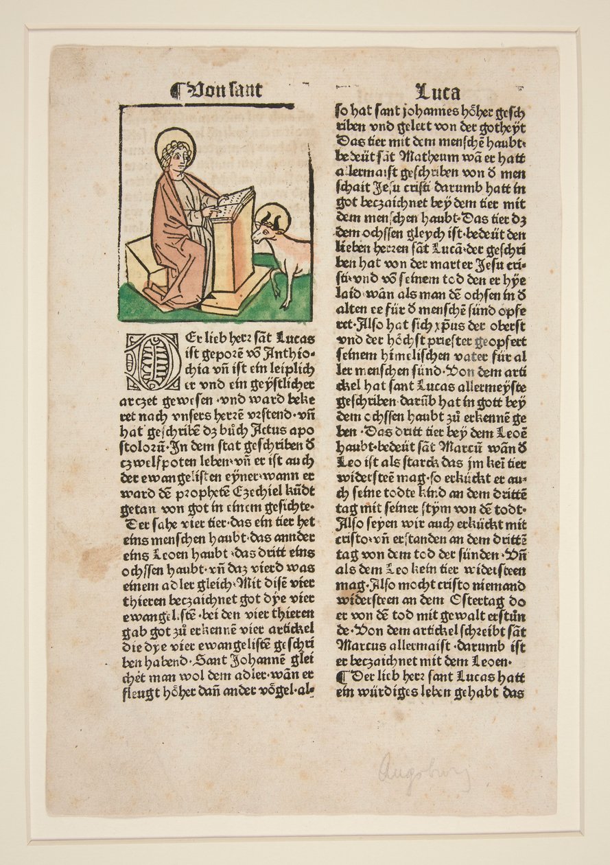 Sint Lucas. Illustratie bij (Jacobus da Voragine) Gouden Legende door Unknown