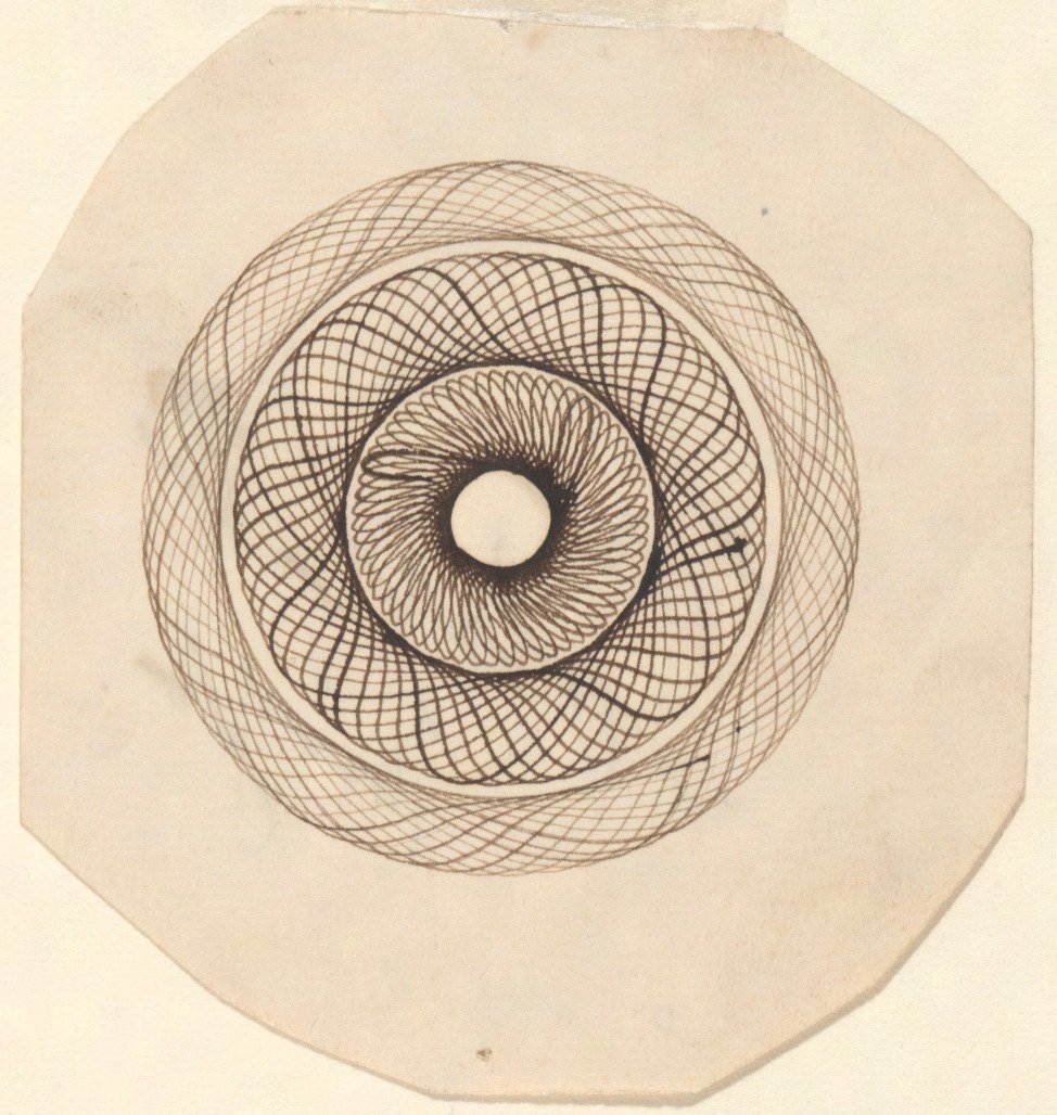 Zonder titel (Circulair decoratief motief) door Unknown