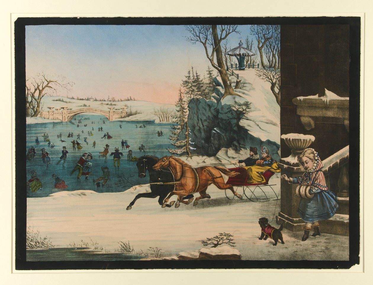 Zonder titel (Winterscène) door Unknown