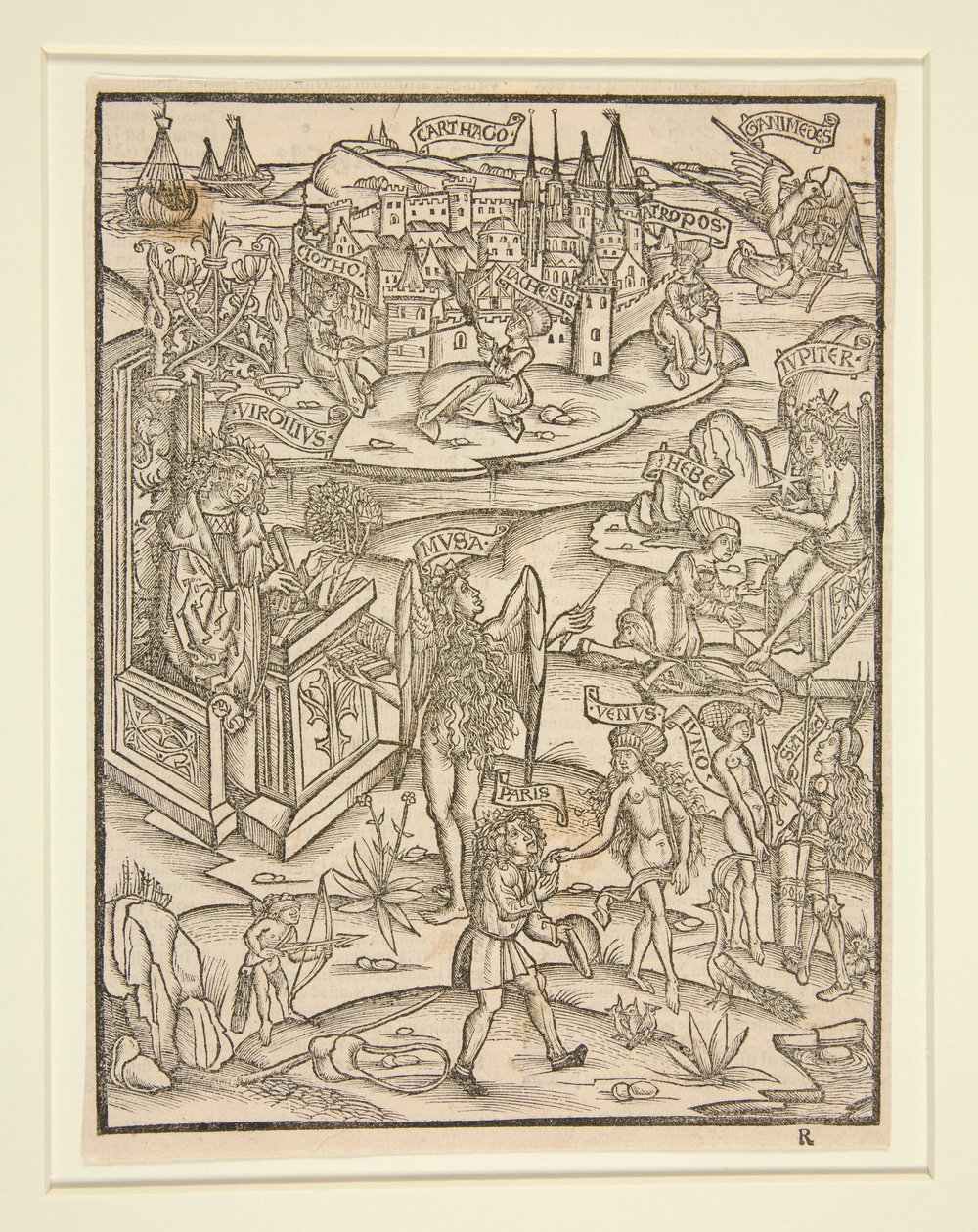 Houtsnede uit de Strasbourg Virgil, 1502 door Unknown
