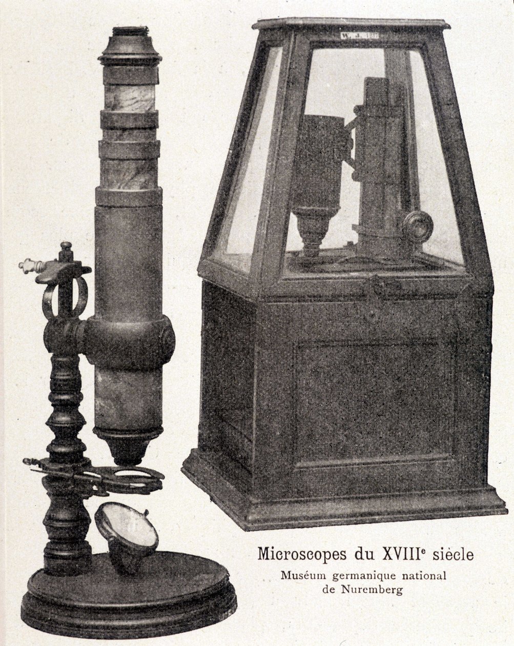 18e-eeuwse microscopen: Nationaal Germaans Museum van Neurenberg door Unknown artist