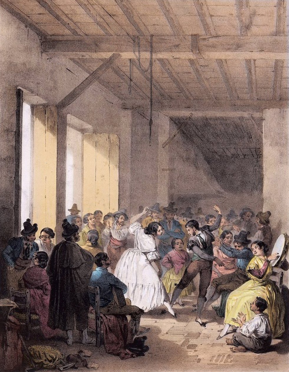 Boheems bal in de 19e eeuw - Dans van de zigeuners in de 19e eeuw door Unknown artist