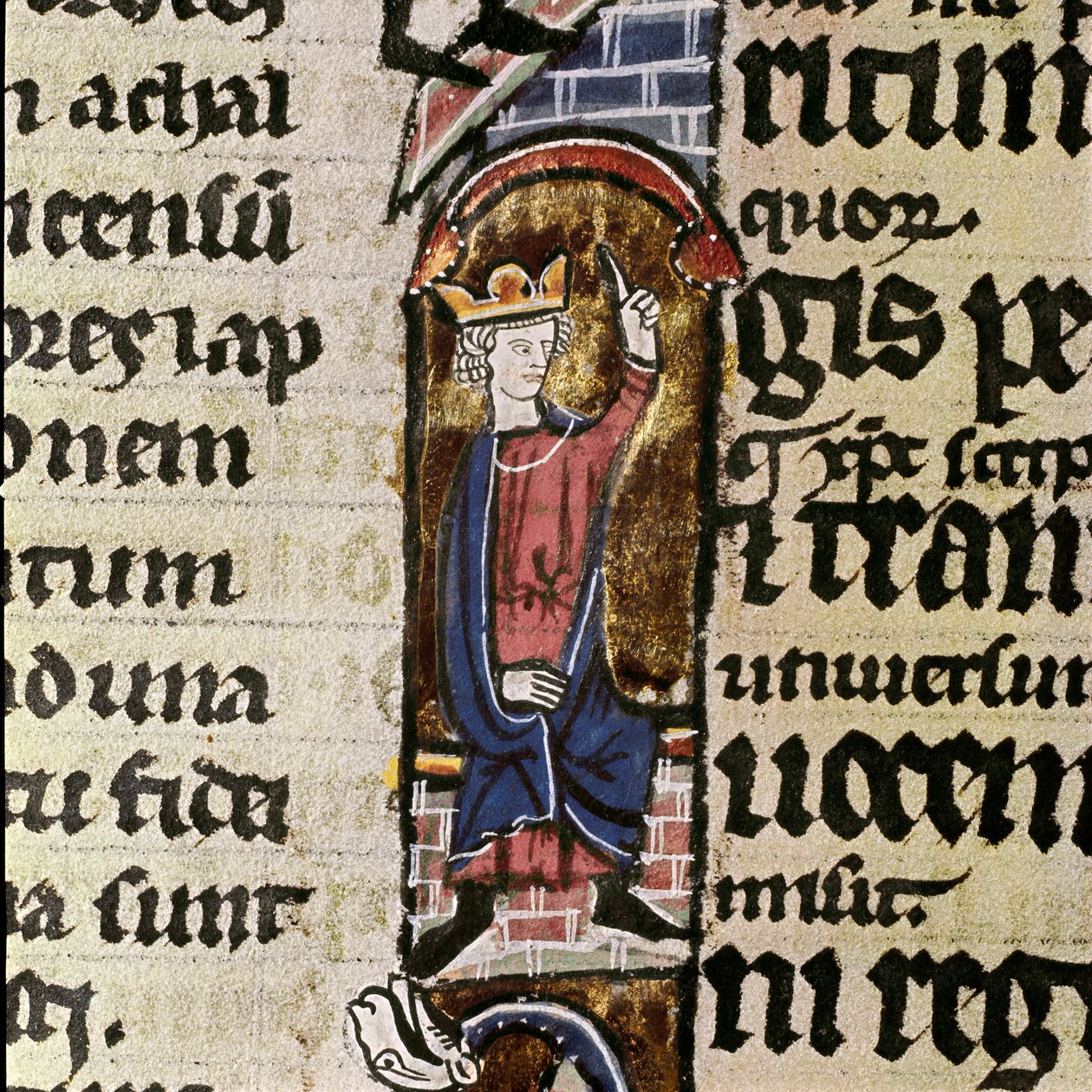 Een koning assisteert bij de wederopbouw van de tempel van Jeruzalem door Unknown artist