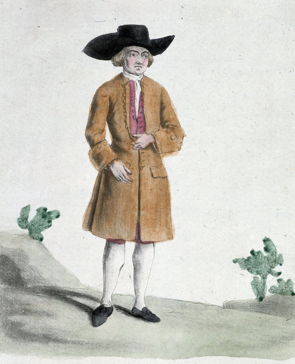 Een quaker - tekening, begin 19e eeuw door Unknown artist