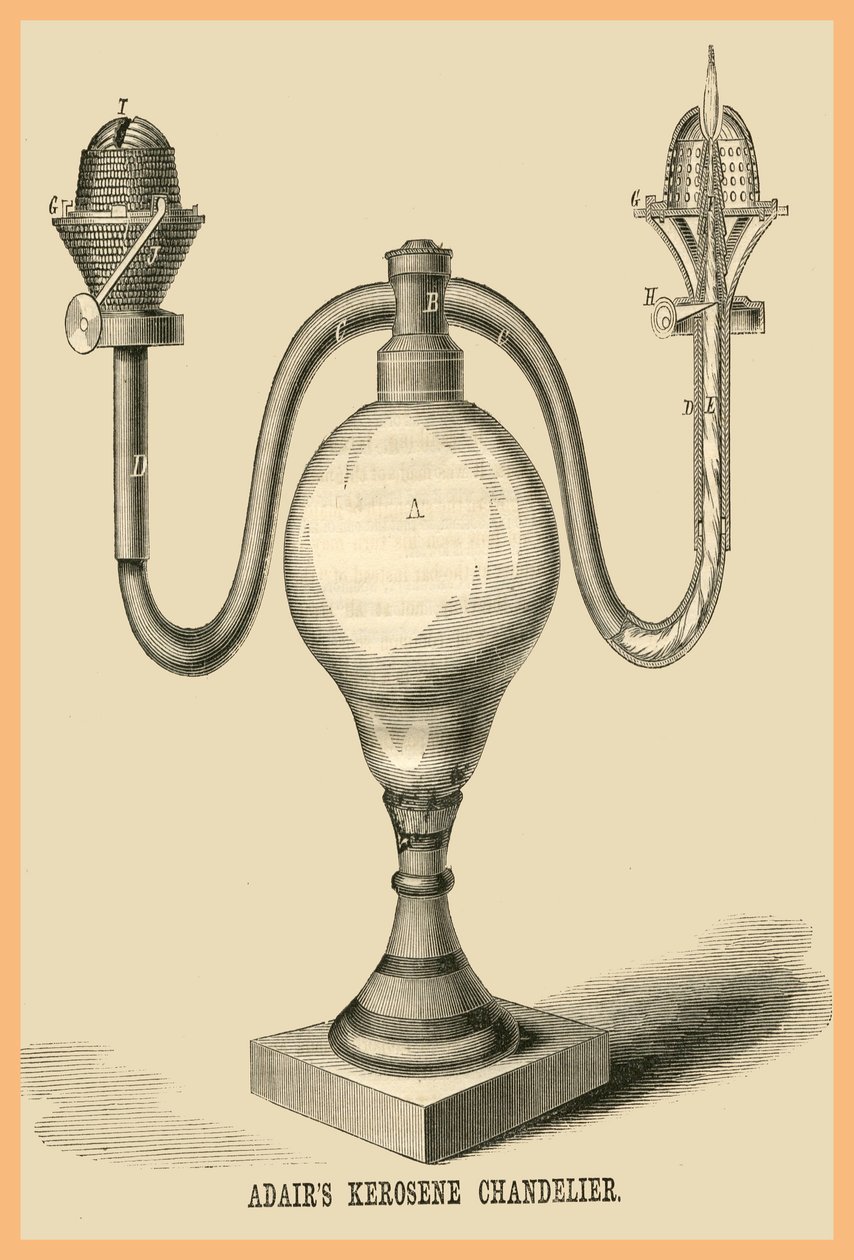 Adairs Kerosine Kroonluchter door Unknown Artist