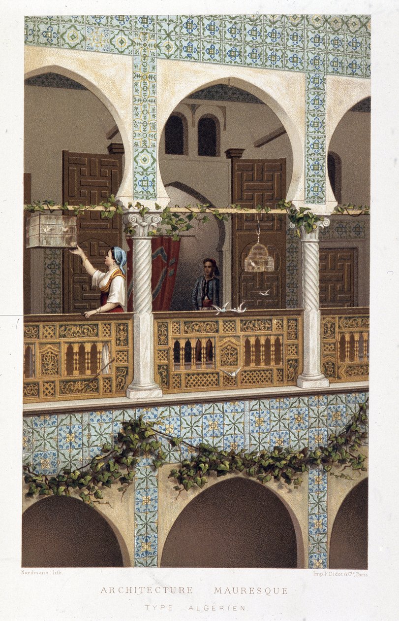 Algerijnse Moorse Architectuur - in Algerie: Geschiedenis, Verovering en Kolonisatie, door Firmin Didot door Unknown artist