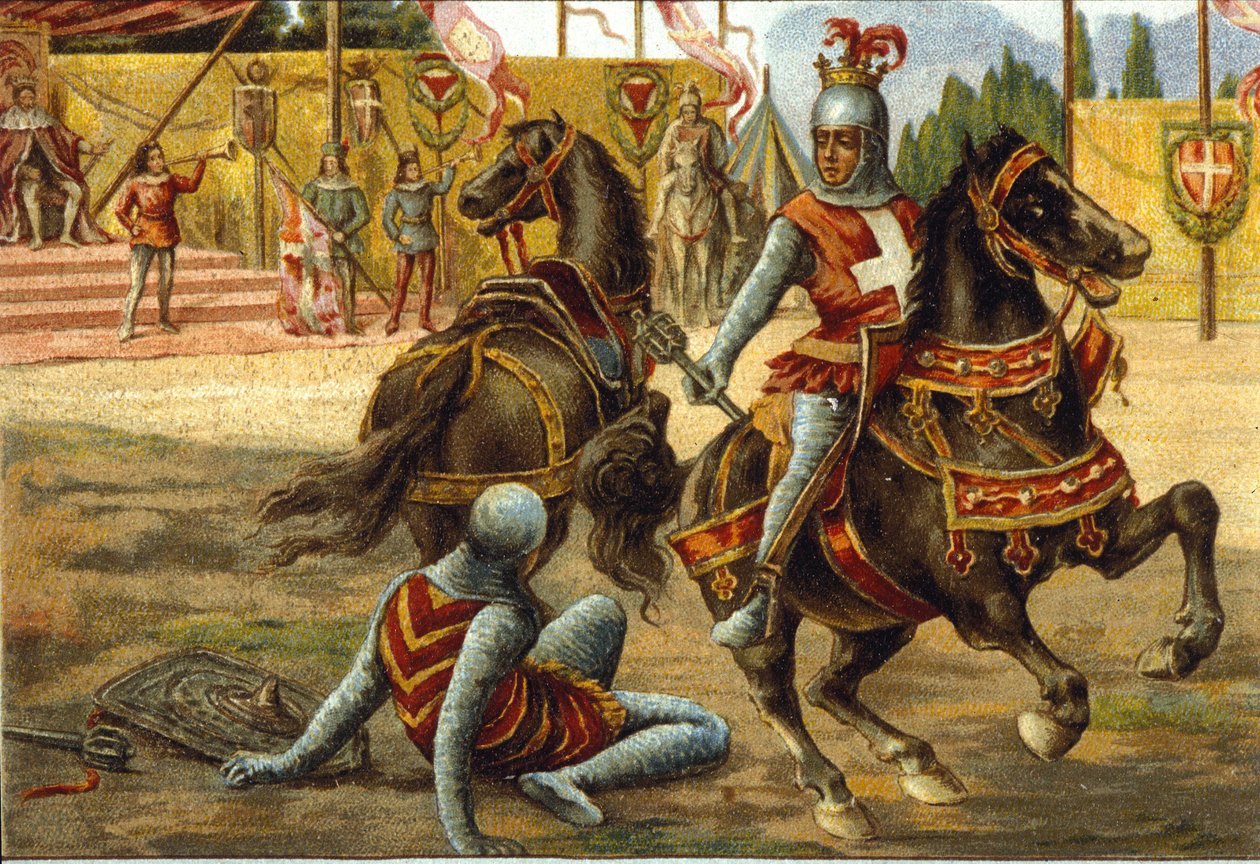Amadeus VII van Savoye (1360 -1391) genaamd De Rode Graaf tijdens een toernooi door Unknown artist