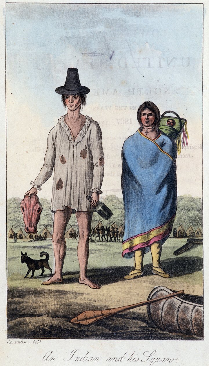 Een indiaan en zijn vrouw, Canada door Unknown artist