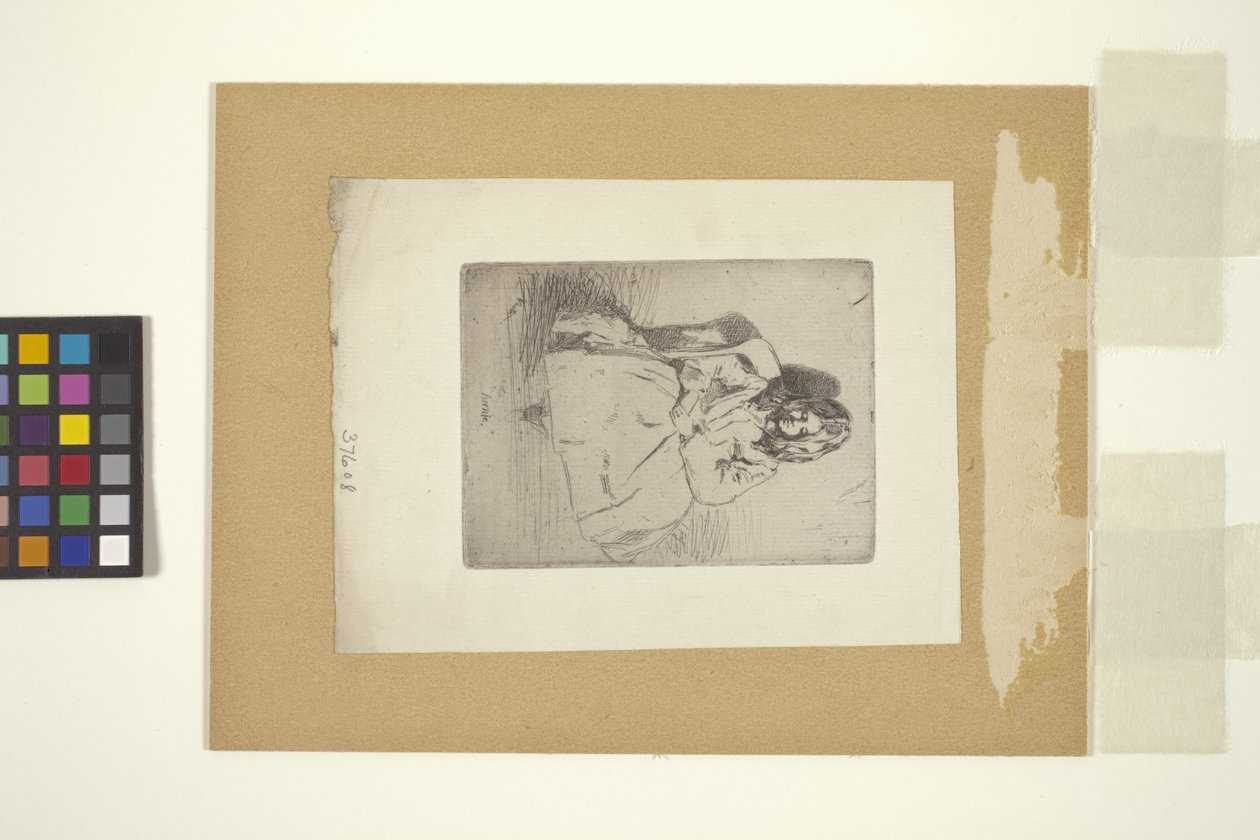 Annie, zittend door Unknown artist