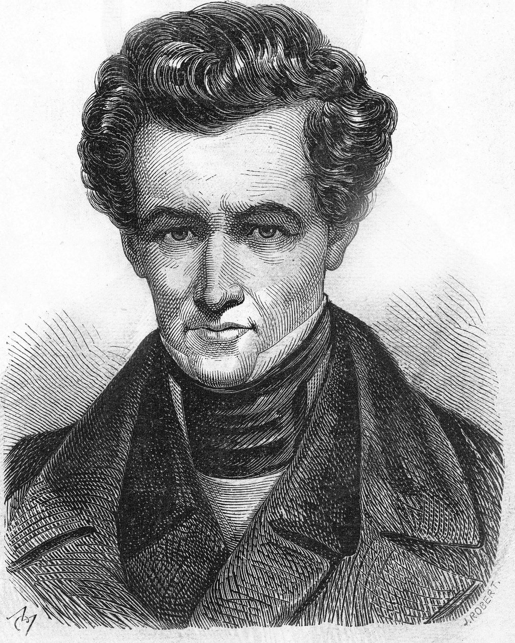 Armand Carrel (1800-1836), Franse journalist. door Unknown artist