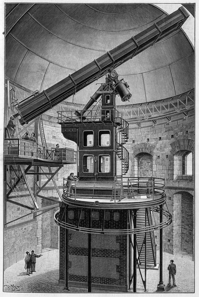 Astronomische brillen van de heer Janssen, lid van het Instituut, directeur van het Observatorium voor Fysieke Astronomie in Meudon. Gravure in 