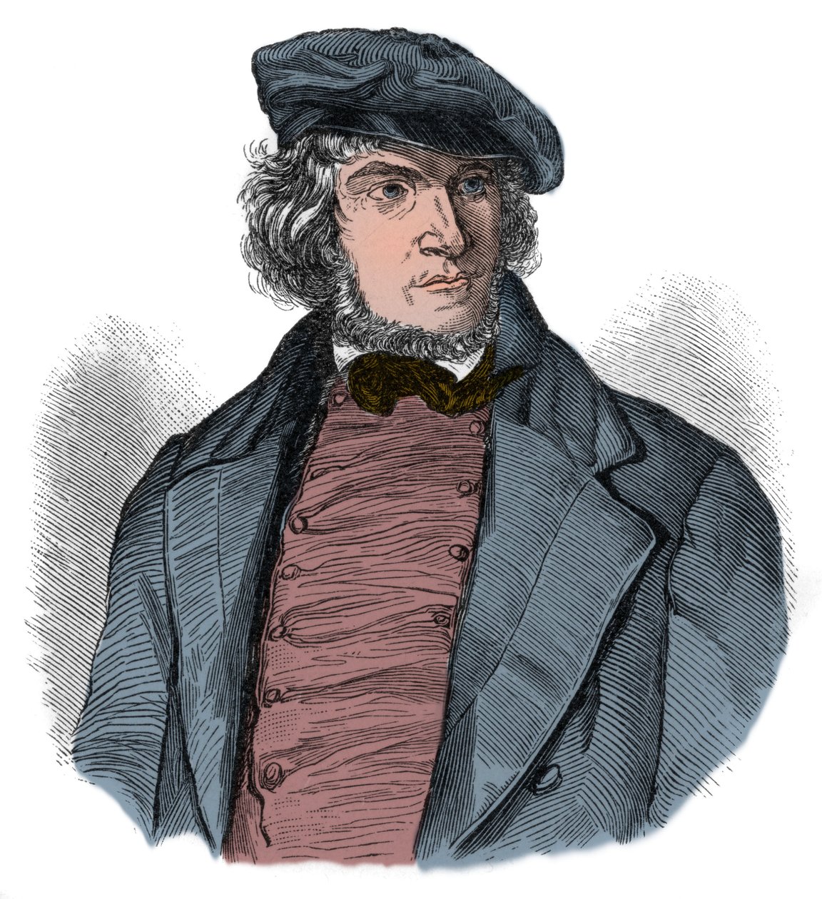 August Heinrich Hoffmann, ook bekend als Hoffmann von Fallersleben door Unknown artist