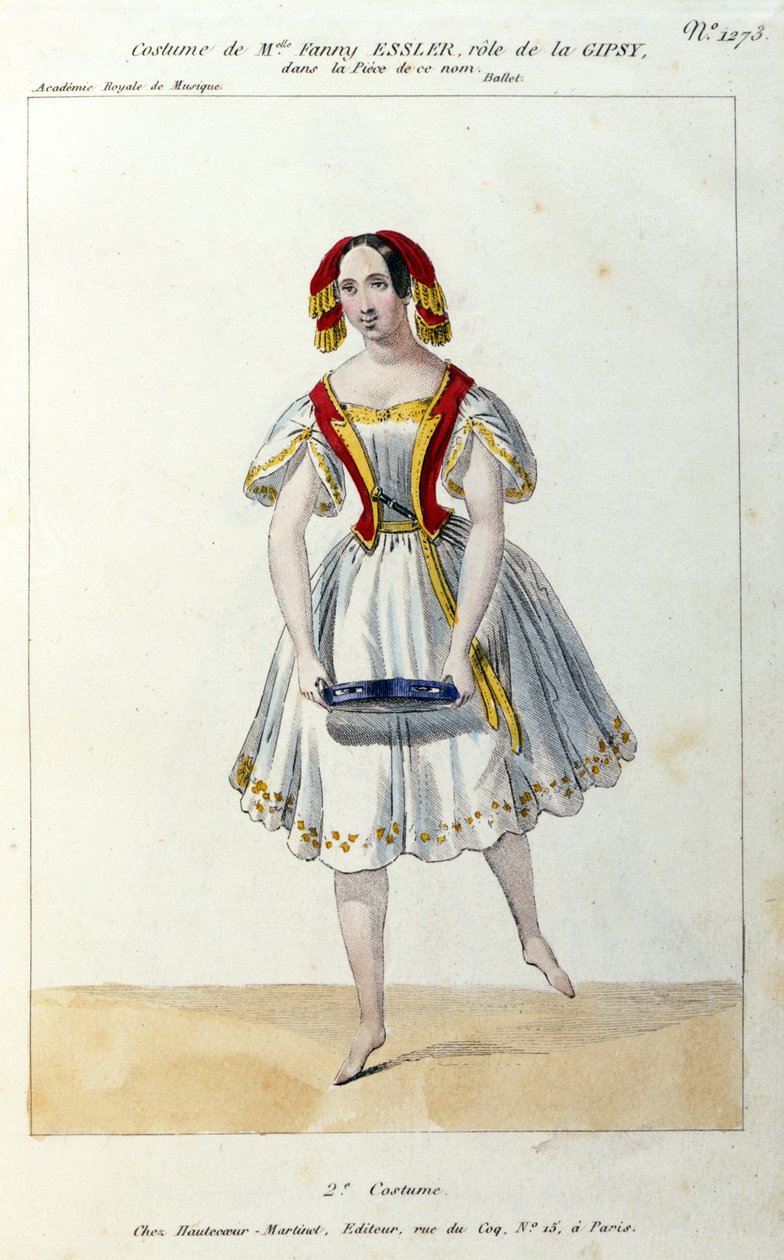 Oostenrijkse danseres Fanny Elssler (1810-1884) in het ballet 