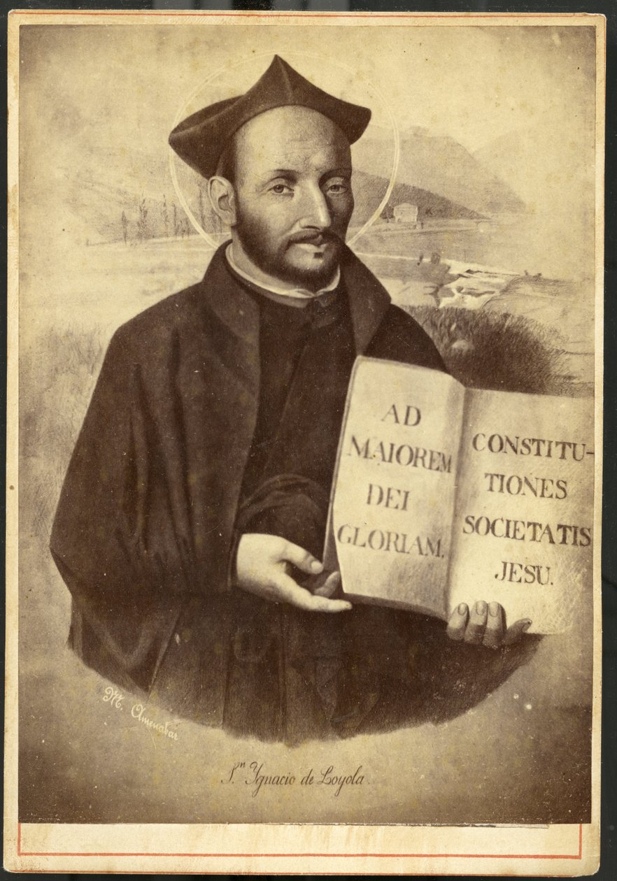 Azpeitia: Geschilderd portret van Sint Ignatius van Loyola, stichter van de Sociëteit van Jezus en de Jezuïeten door Unknown artist