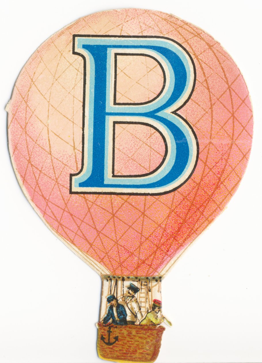 B: Ballon (heteluchtballon) door Unknown artist