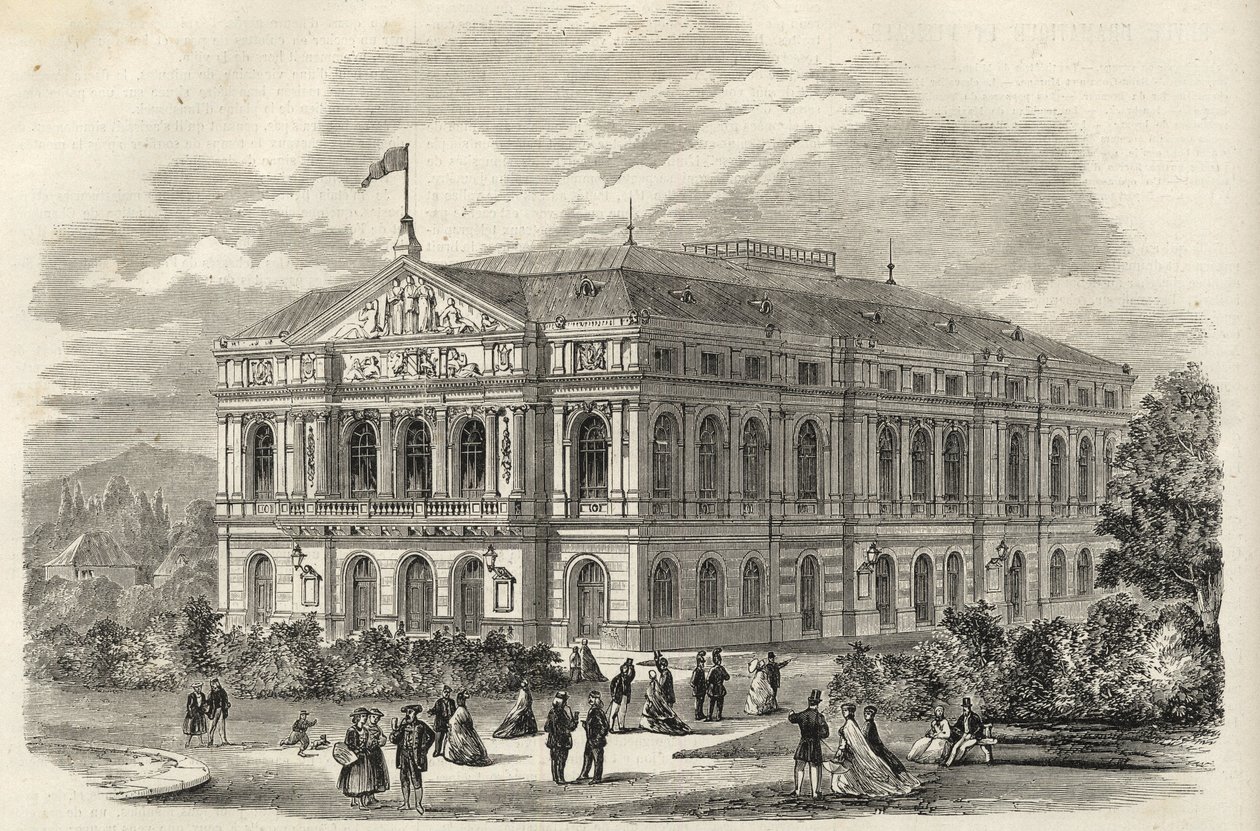 Baden Baden (Baden-Baden), Duitsland - Het Baden Theater - 1867 door Unknown artist