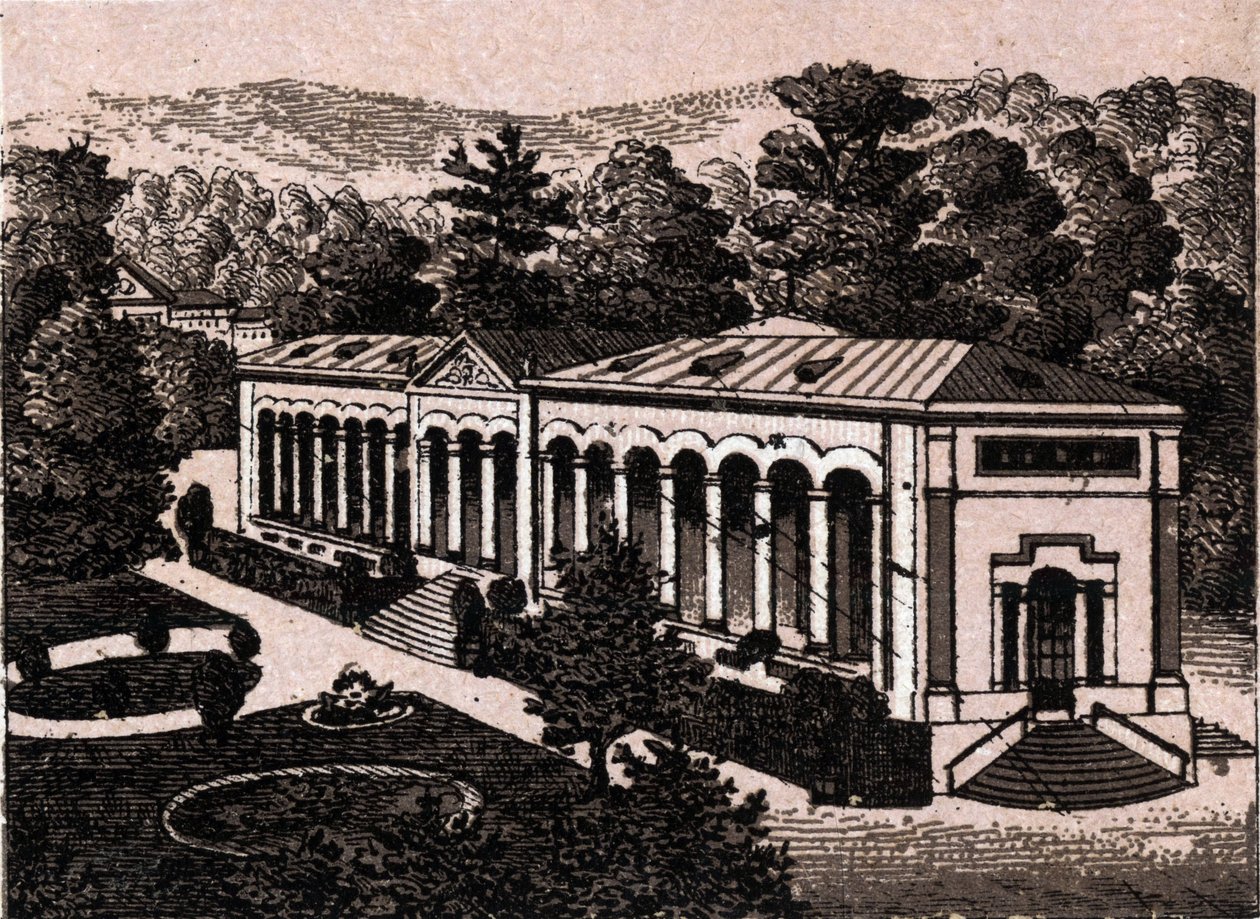 Baden-Baden, Duitsland: uitzicht op de Colonnade in 