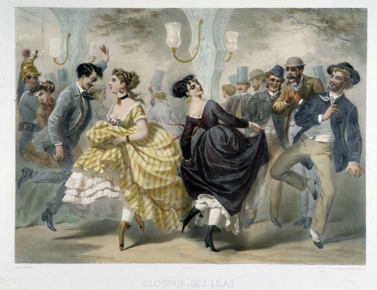 Bal in de Closerie des Lilas, circa 1860 door Unknown artist
