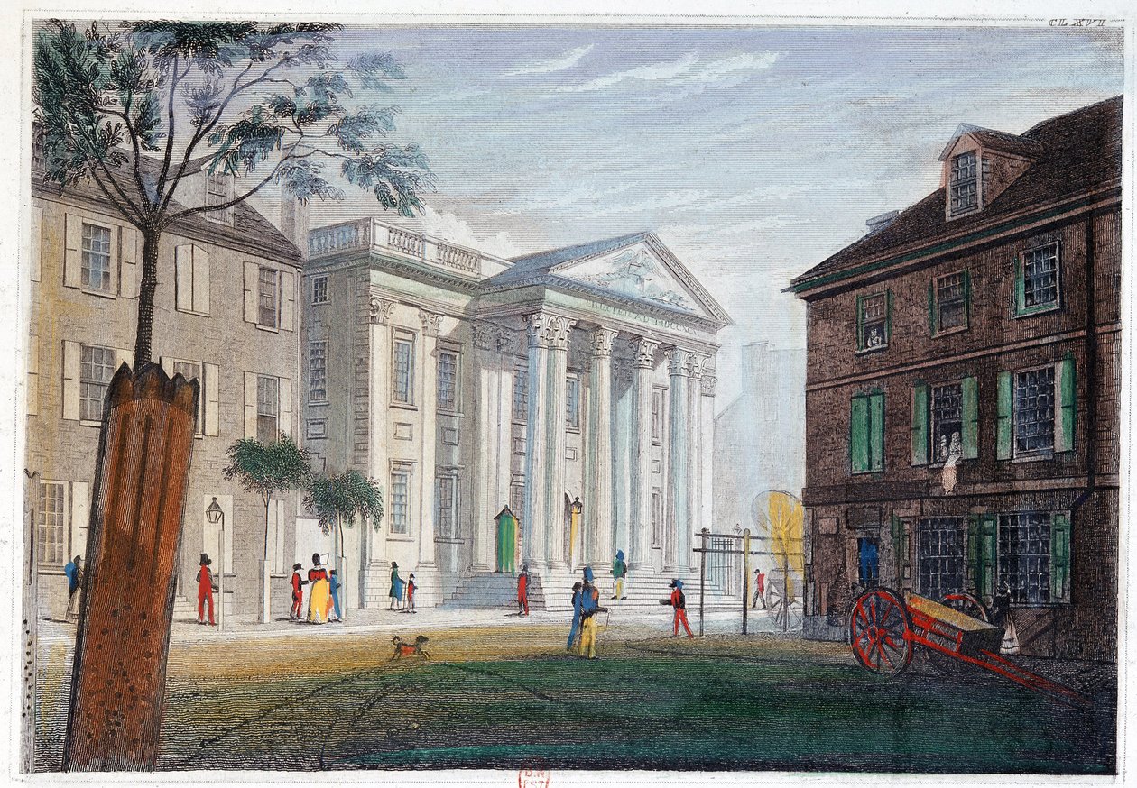 Bankieren in Philadelphia door Unknown artist