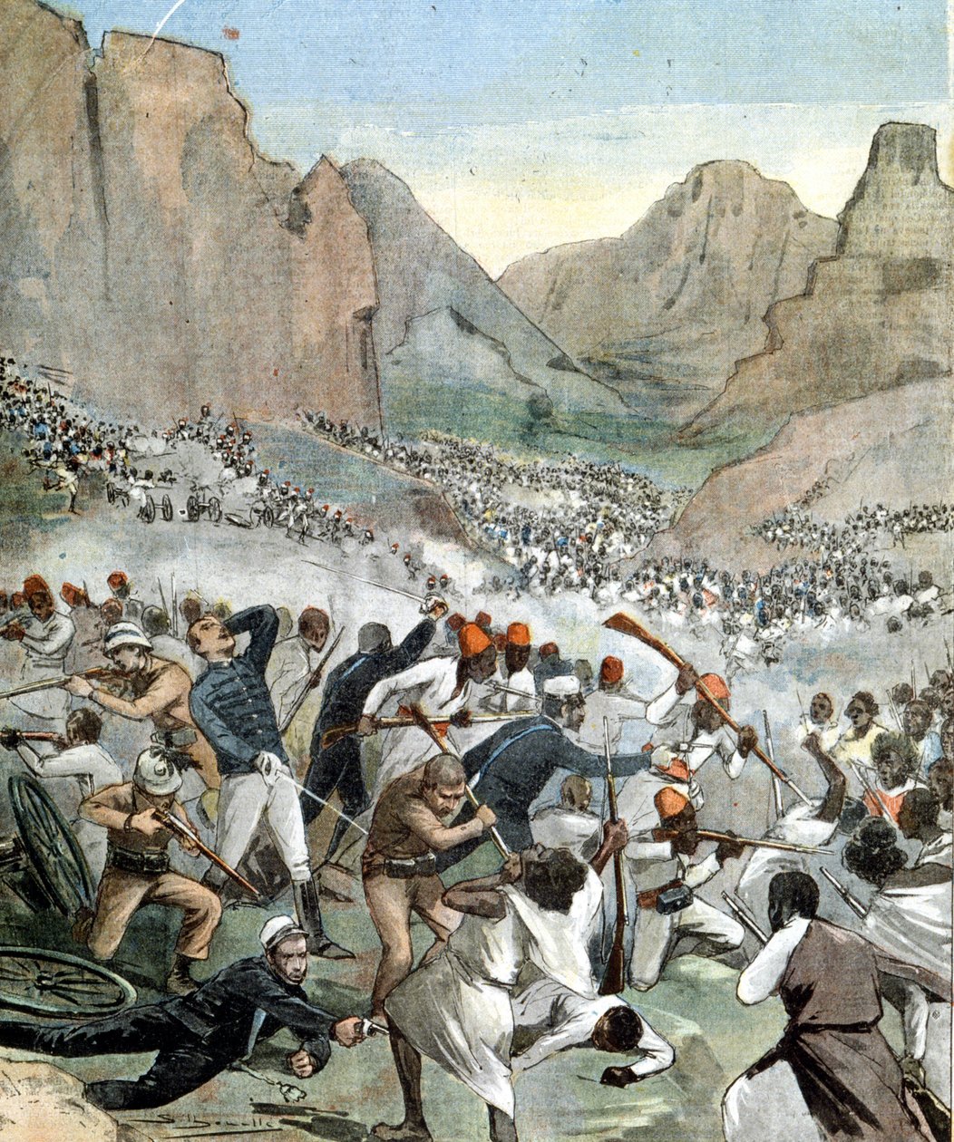 Slag bij Adoua tussen Italië en Ethiopië door Unknown artist