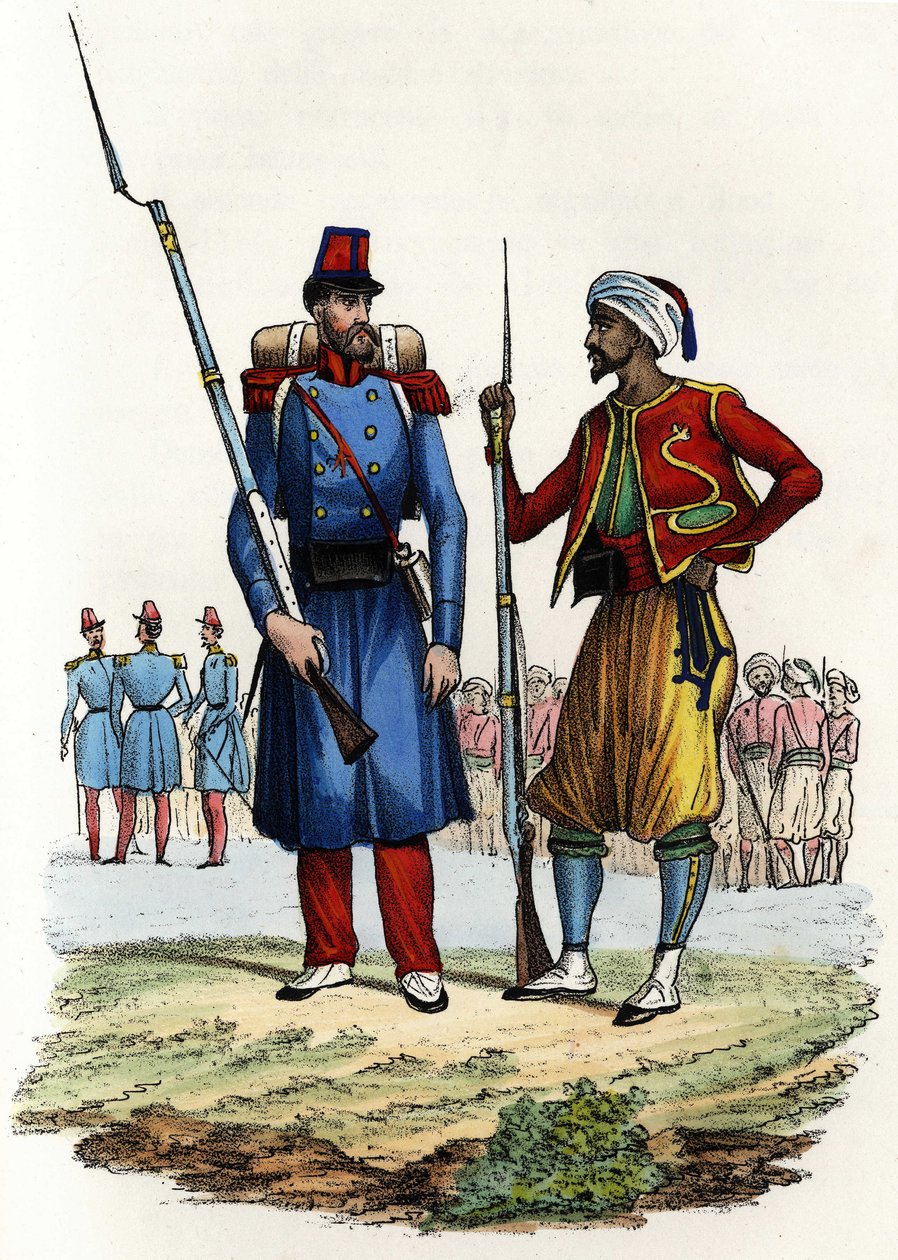 Bataljon van het Vreemdelingenlegioen gevormd en gestuurd naar Algerije in 1831; bataljon van inheemse ruiters, gevormd en gestuurd naar Algerije in 1841. In 