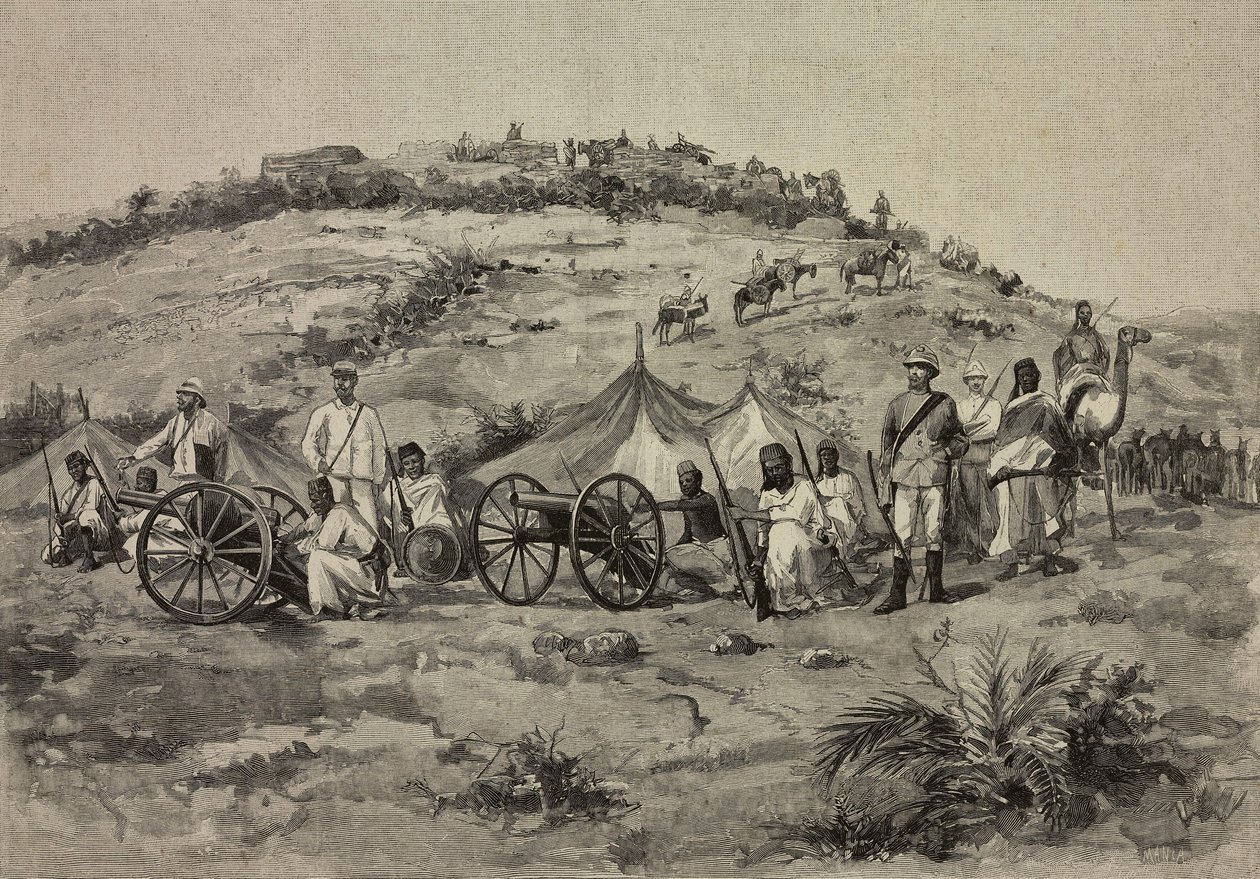 Batterij van Federico Ciccodicola (1860-1924), Eritrea, tekening door E X uit L