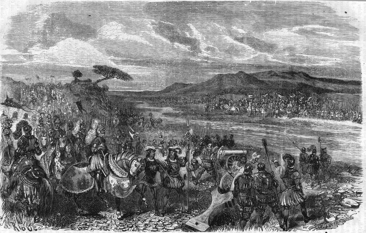 Slag bij Fornoua (Fornovo) (Italië) onder Karel VIII op 6 juli door Unknown artist