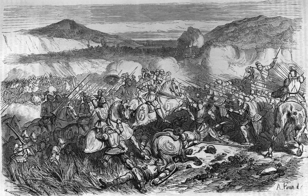 Slag bij Marignan (Italië), 13 september door Unknown artist