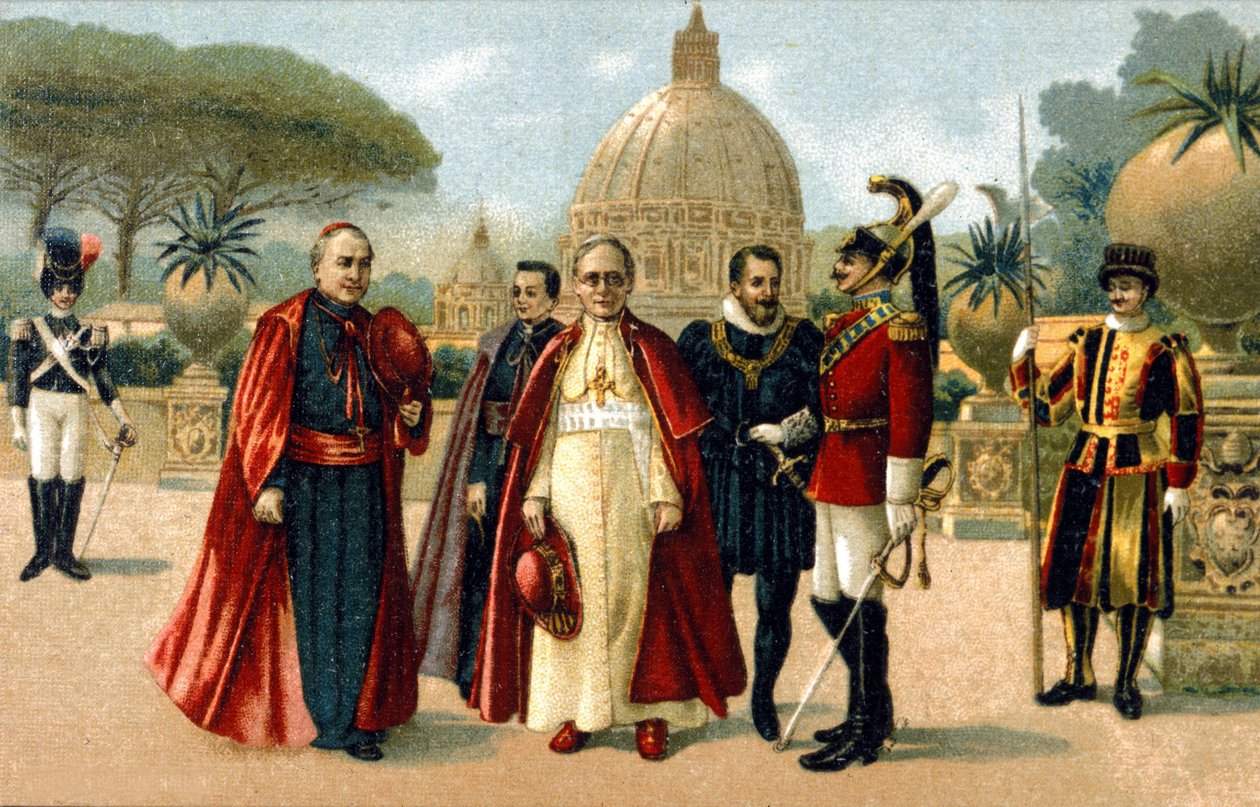 Benedictus XV (1854 - 1922). Chromolithografie van het einde van de 19e eeuw. door Unknown artist