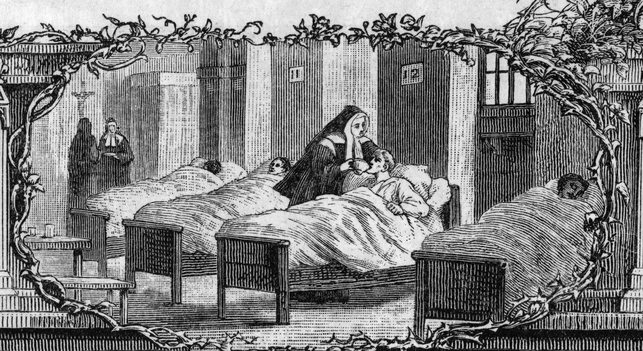 Bernadette Soubirous (1844-1879) in het habijt van een non die voor de zieken zorgt door Unknown artist