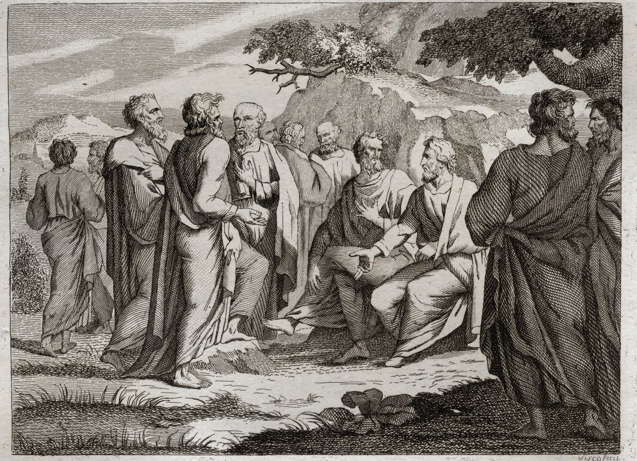 Bijbel van Royaumont, Oude Testament: De twaalf kleine profeten. De andere twaalf profeten, meestal de kleine profeten genoemd, omdat ze weinig geschriften hebben nagelaten. Illustratie uit 1811. door Unknown artist