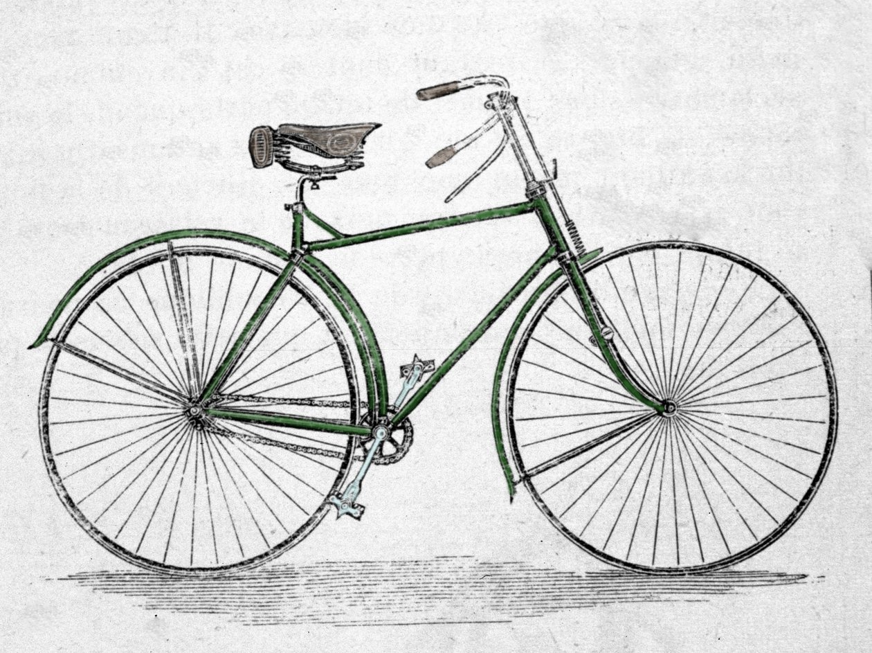 Fietsmodel met frame door Unknown artist