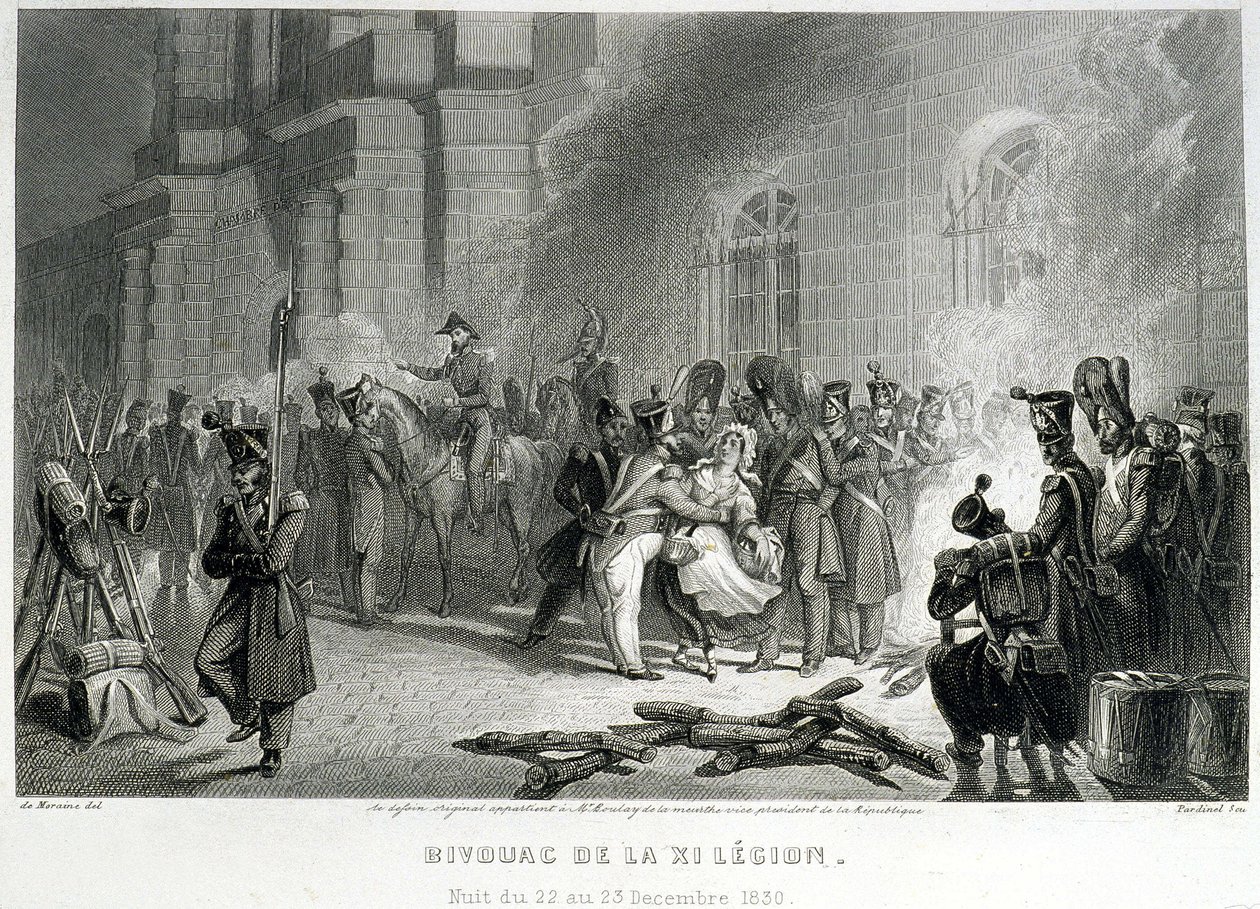 Bivak van het XI Legioen - nacht van 22 op 23 december 1830 - in 