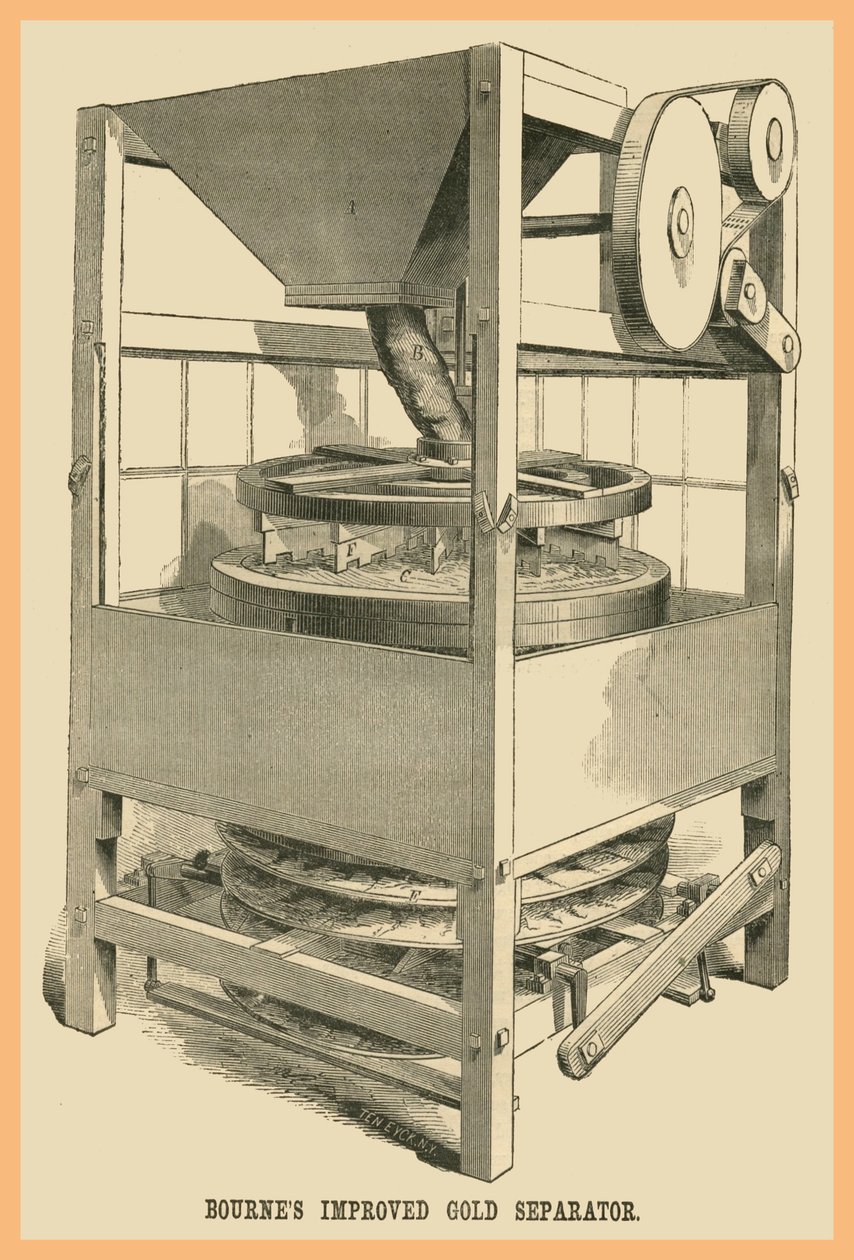 Bournes verbeterde goudseparator door Unknown Artist