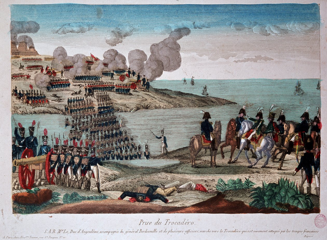 Verovering van de Trocadero door de Fransen door Unknown artist