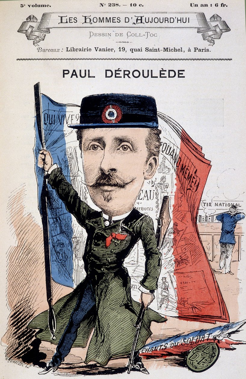Cartoon door Paul Déleède (1846-1914), Franse schrijver en politicus. In “The Men of Today”. door Unknown artist