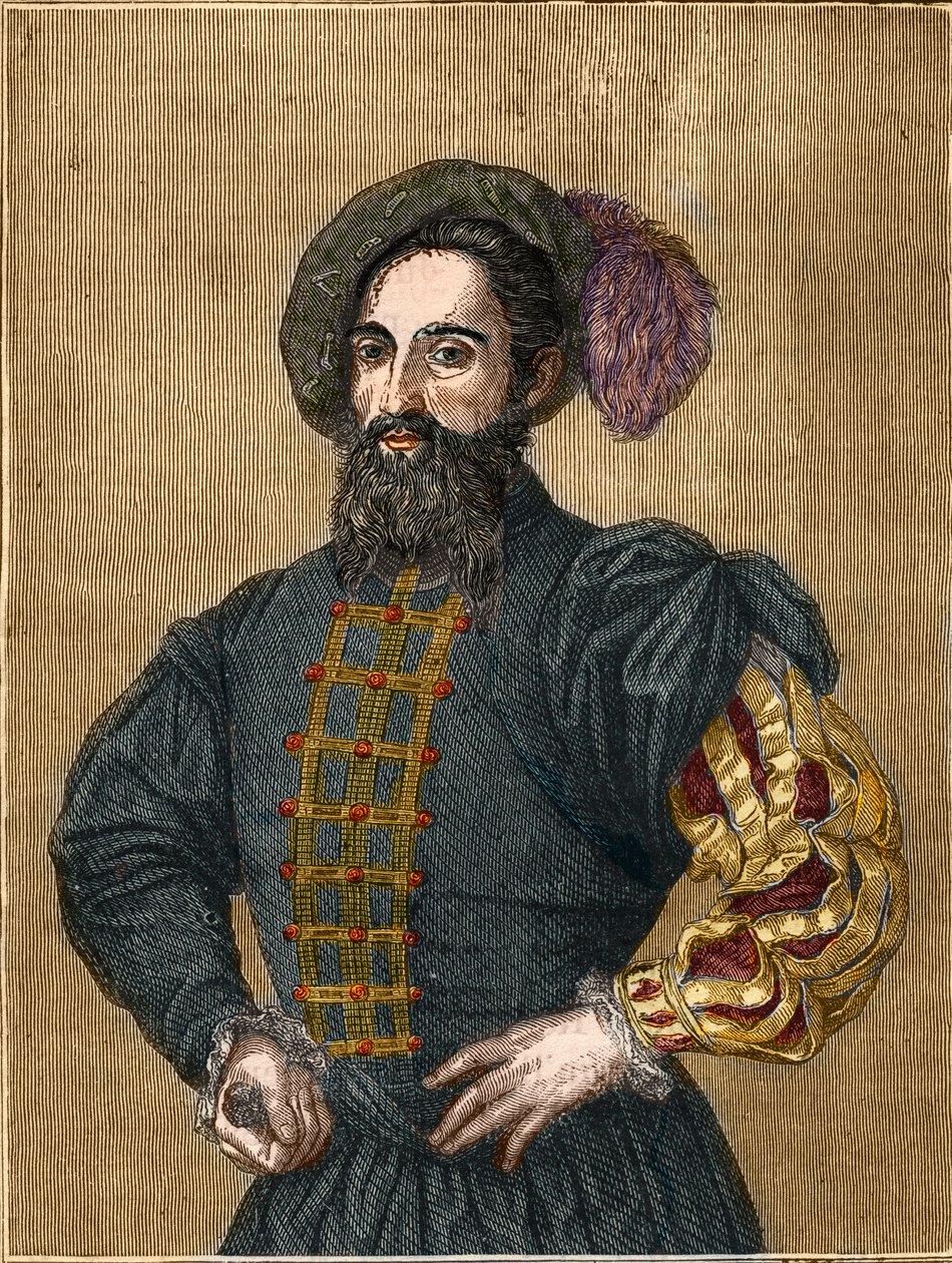 Cesare Borgia (1475-1507) Hertog van Valencia. (gravure) (19e eeuw). door Unknown artist