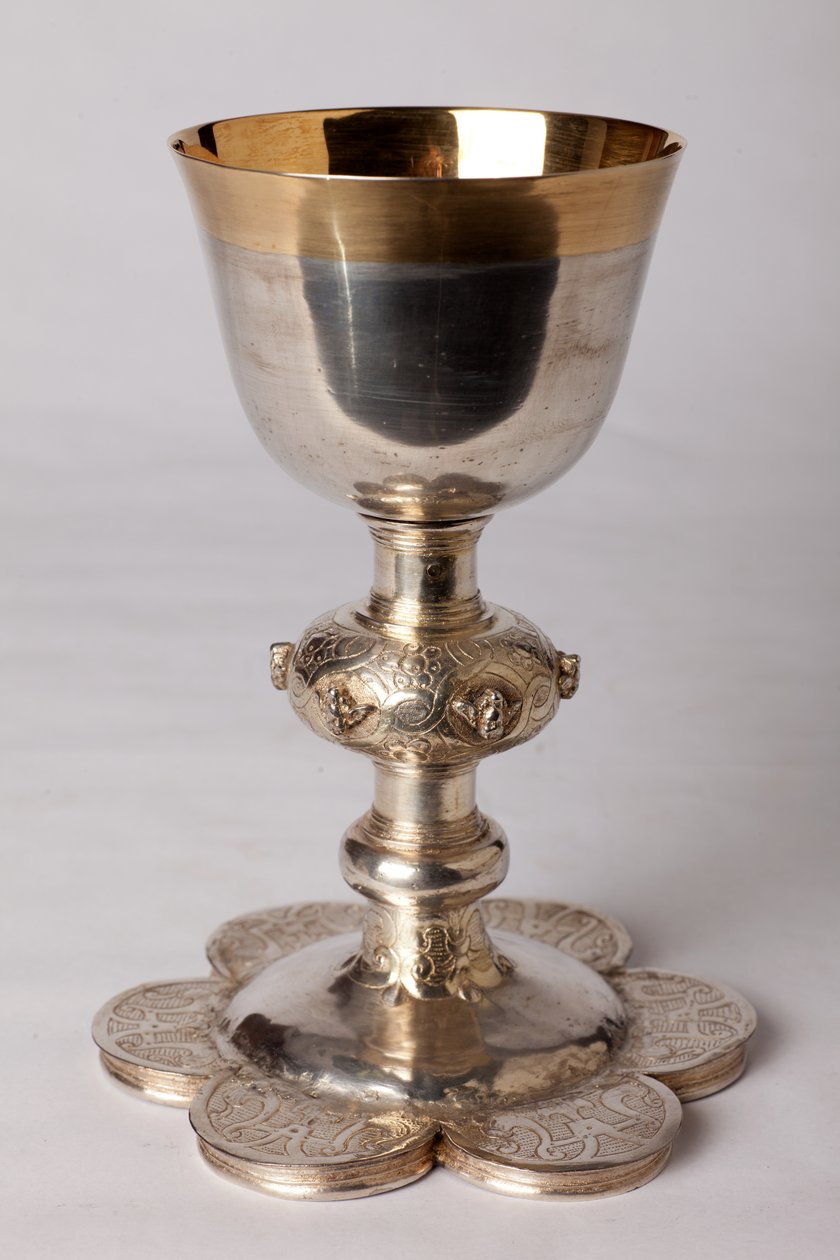 Kelk van kapelaan Georges Coquere. Metaalbewerking, goud en zilver door Unknown artist