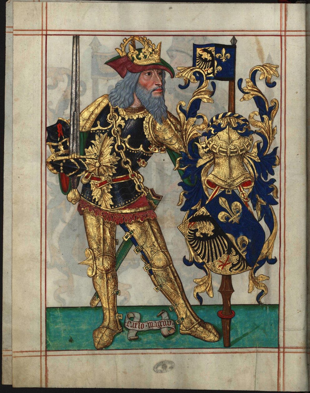 Karel de Grote (uit Livro do Ameiro-Mor) door Unknown artist