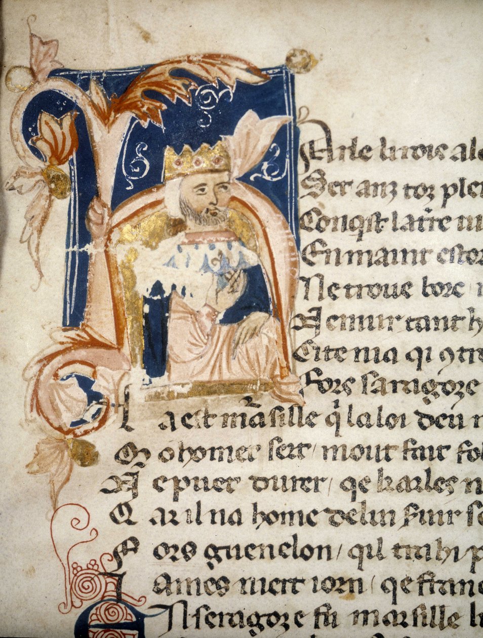 Karel de Grote - verluchting, codex door Unknown artist