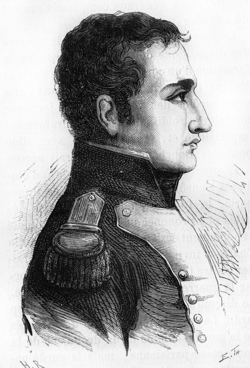 Charles Angélique François Huchet de La Bédoyère. (1786-1815). Maarschalk van Napoleon, Adjudant, Pair van Frankrijk. door Unknown artist