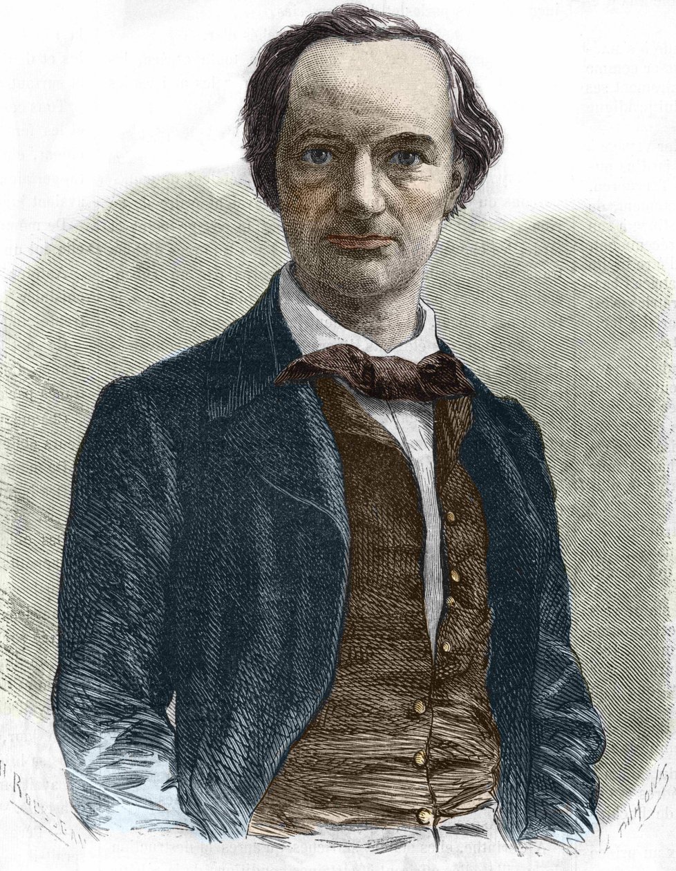 Charles Baudelaire (1821-1867), Franse schrijver. door Unknown artist