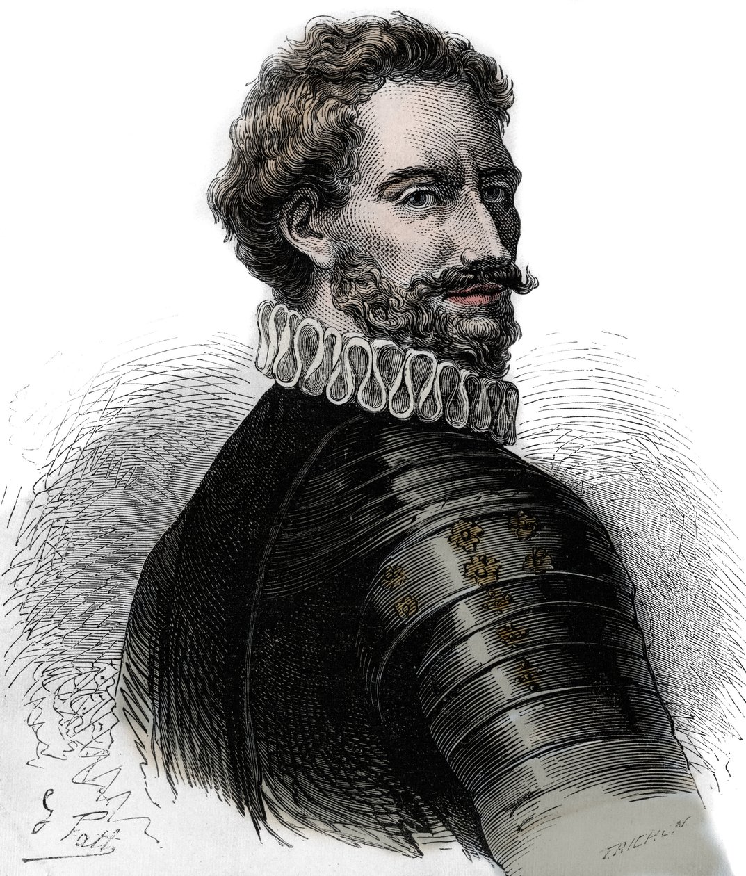 Karel III, hertog van Bourbon - Karel III van Bourbon - Karel van Montpensier (1490-1527), hertog van Bourbon en Connetable van Frankrijk. Gravure uit de 19e eeuw. door Unknown artist